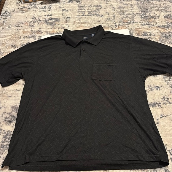 Arrow XXL Black Diamond Striped Polo Golf Shirt - Picture 1 of 6